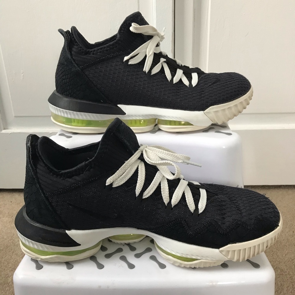 Nike Lebron XVI Low Black White Sneakers - Picture 4 of 5